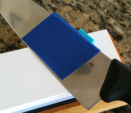 Protect knives with Painters Blue Tape